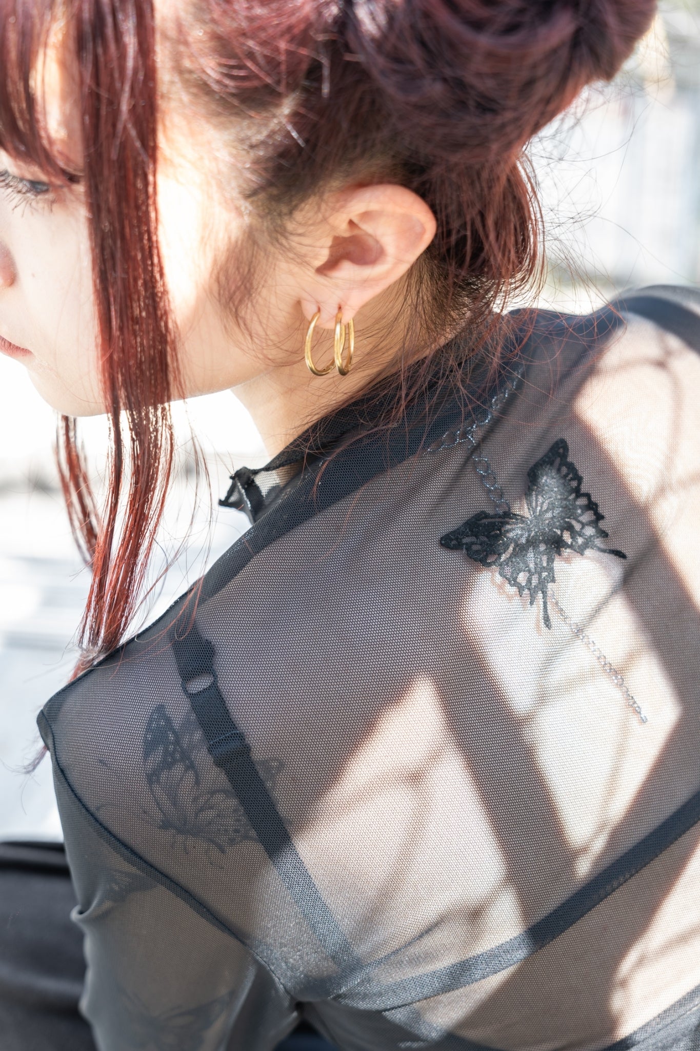 【再販】gibous tattoo sheer tops