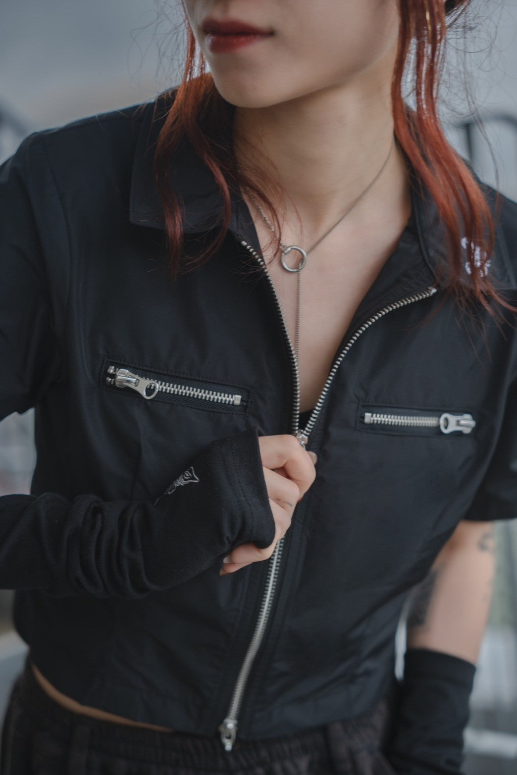 gibous scorpion zipper jacket