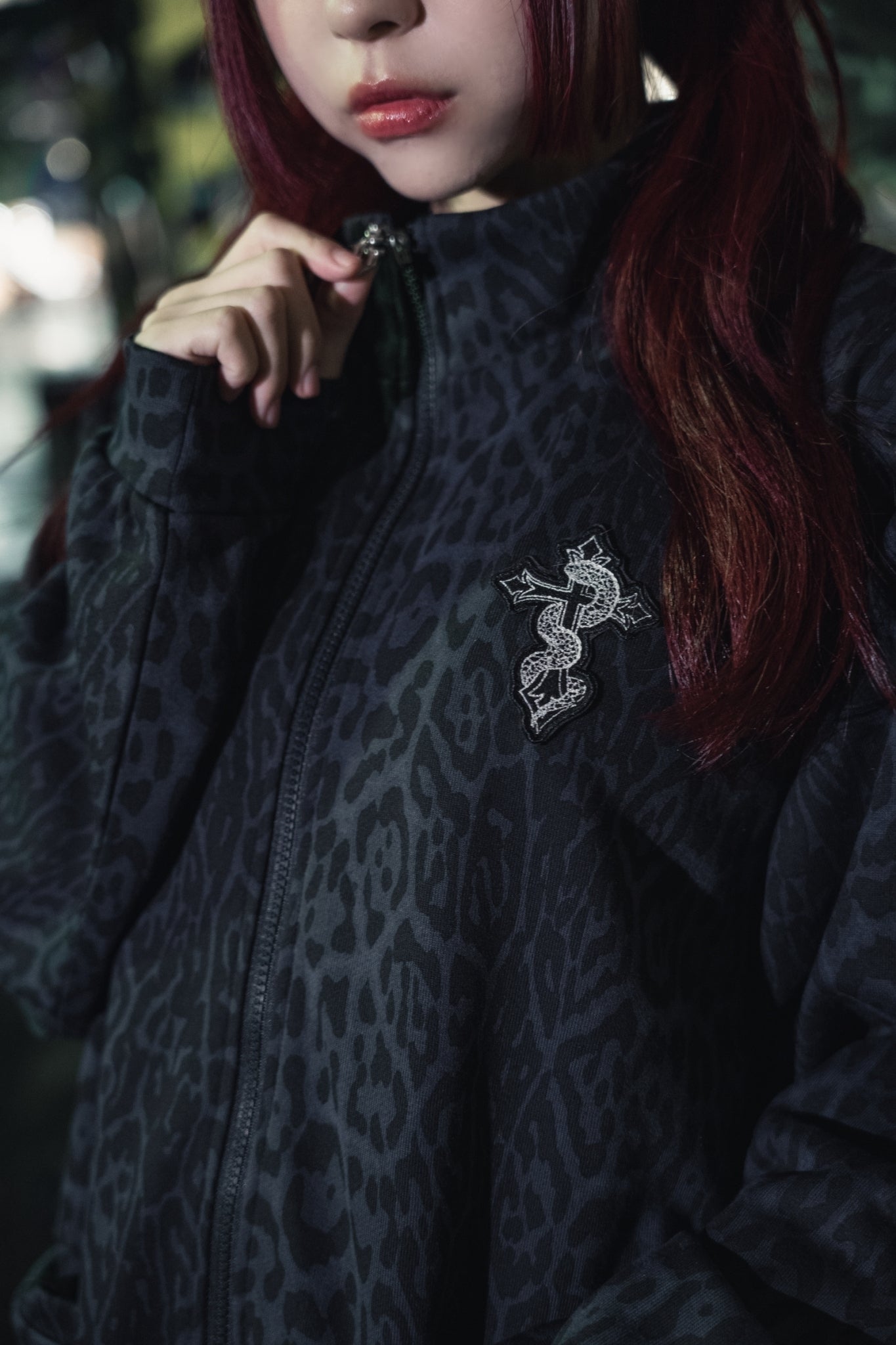 gibous snake cross leopard jacket