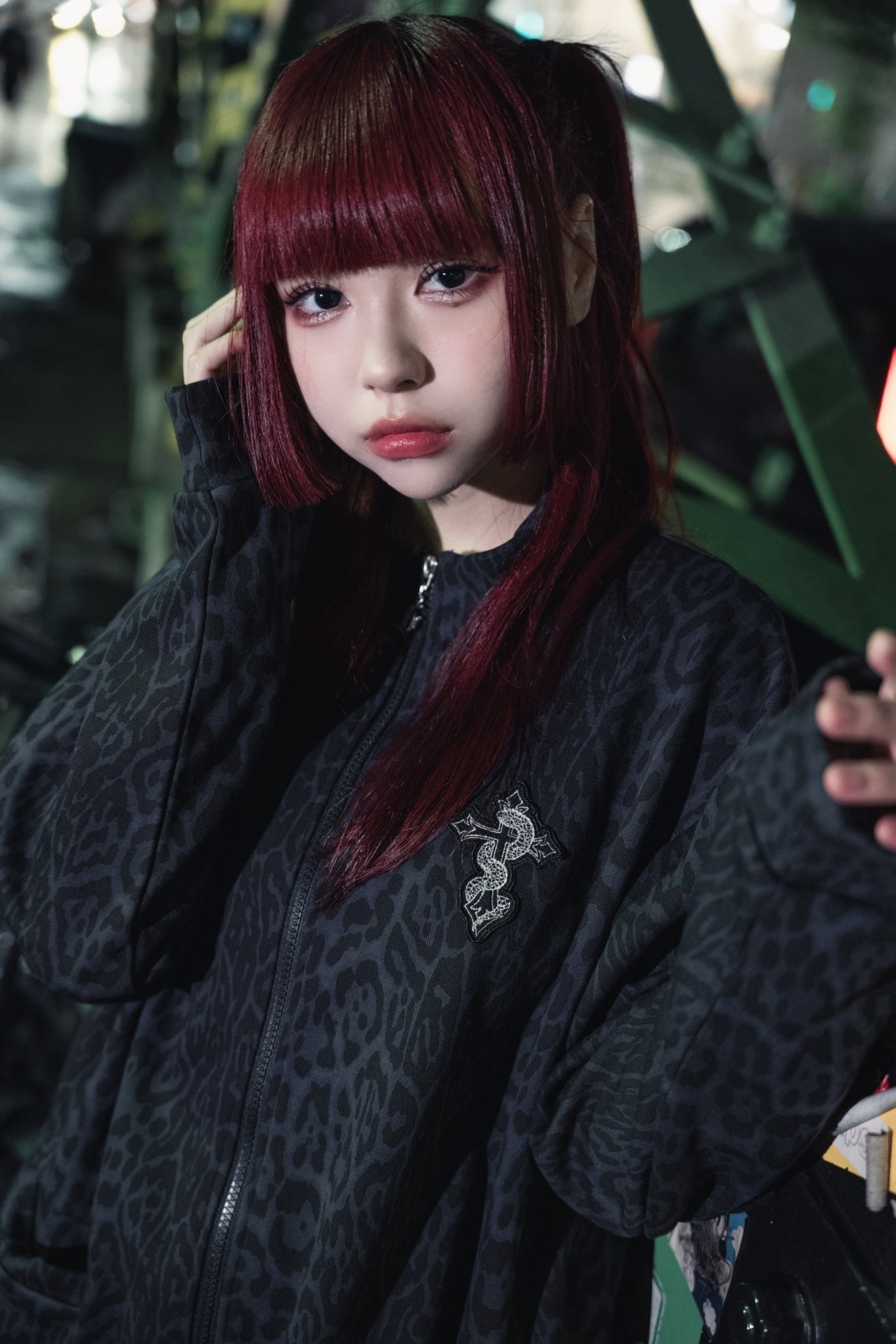gibous snake cross leopard jacket