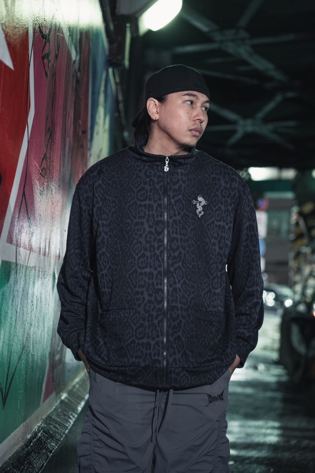 gibous snake cross leopard jacket