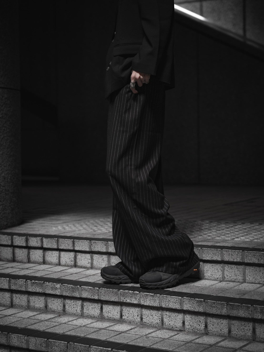 gibous Striped baggy pants