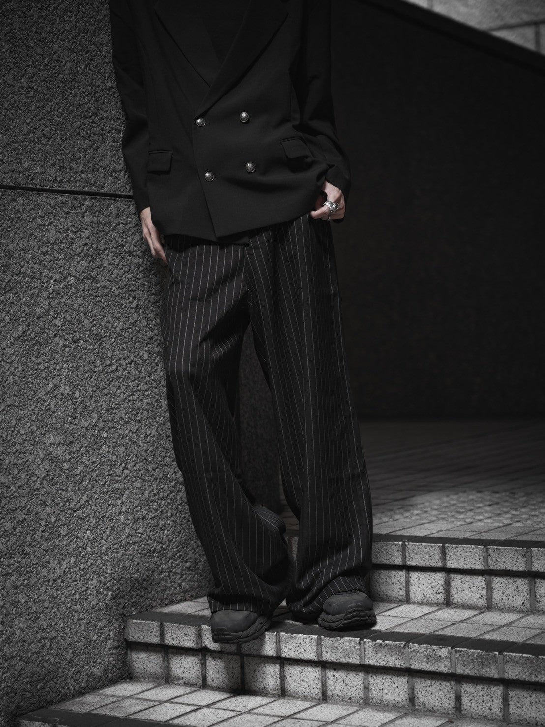 gibous Striped baggy pants