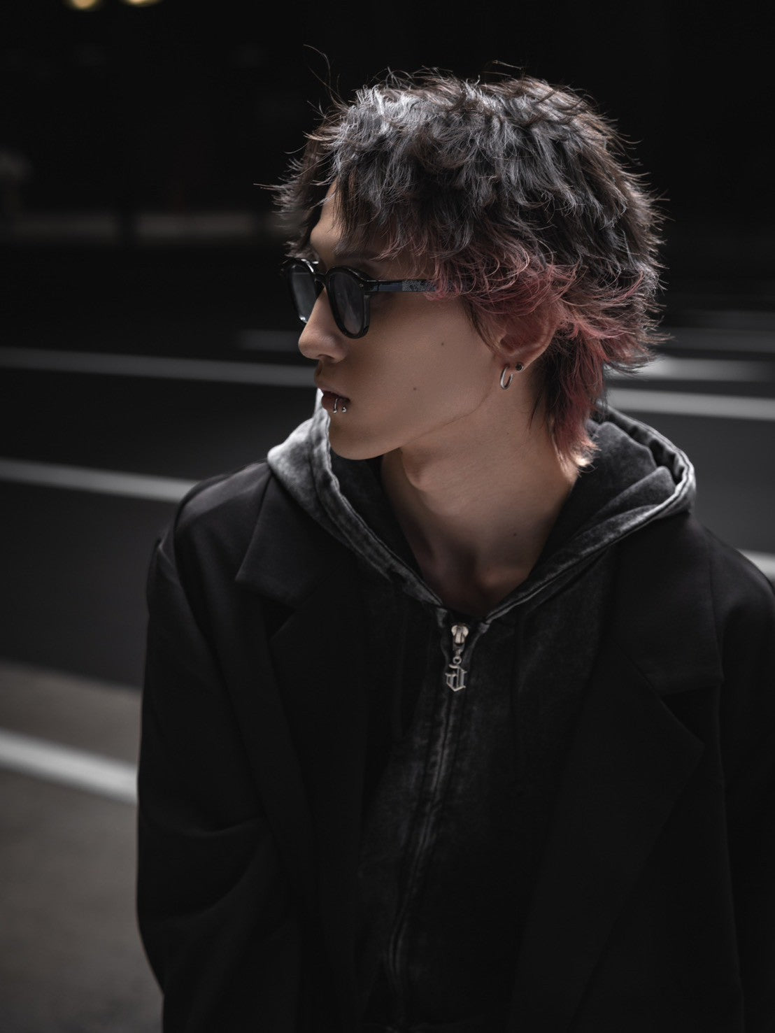 【再販】gibous snake scorpion black rimmed sunglasses