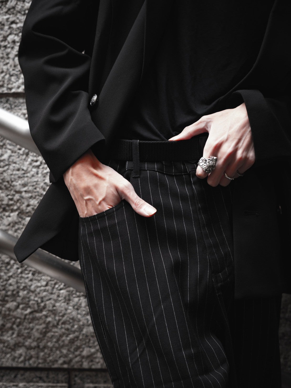 gibous Striped baggy pants