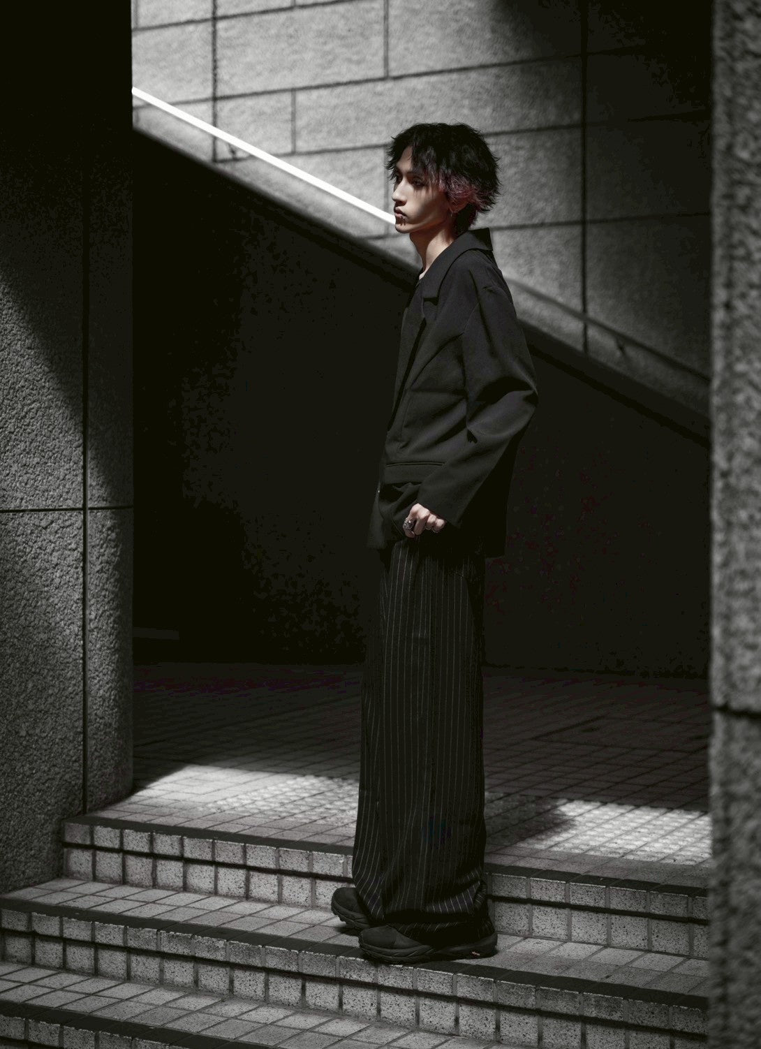 gibous Striped baggy pants