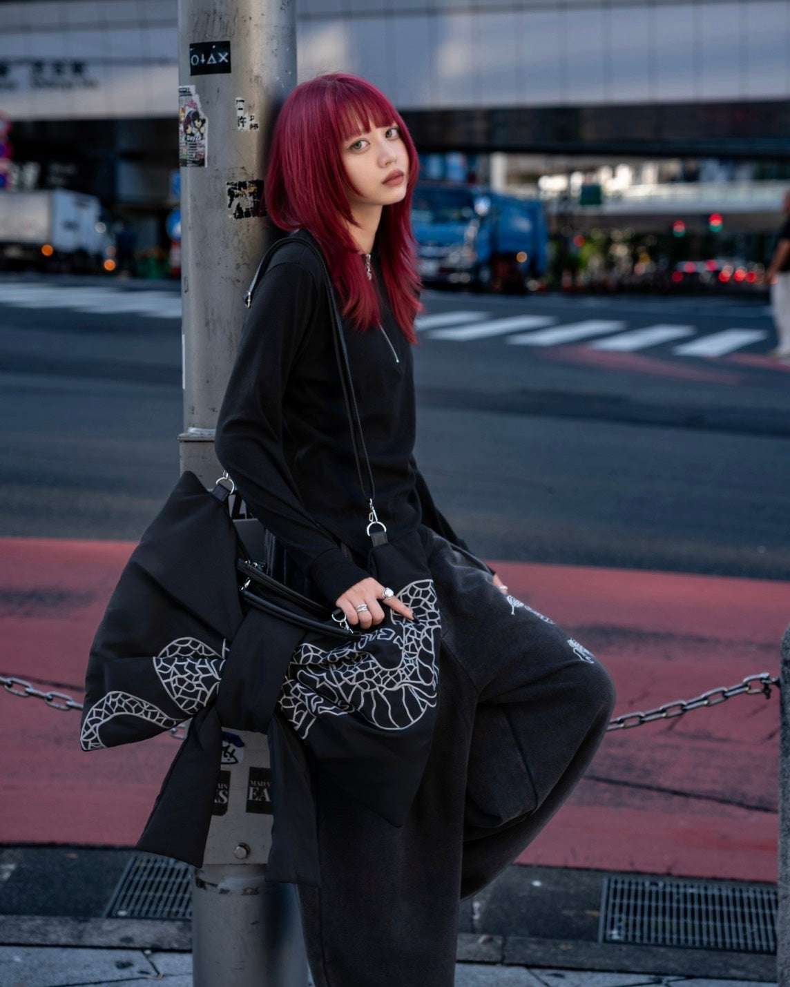 gibous snake scorpion ribbon bag