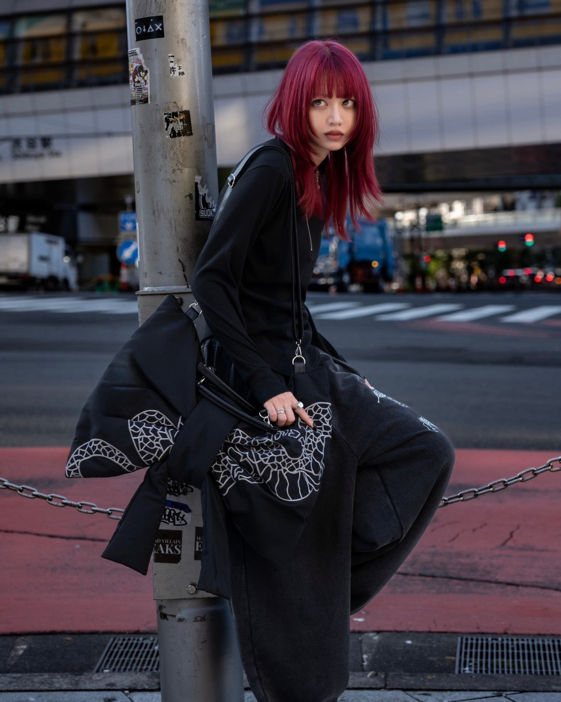 gibous snake scorpion ribbon bag