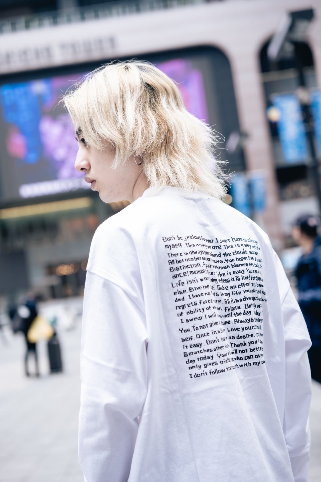 gibous snake long t shirt white