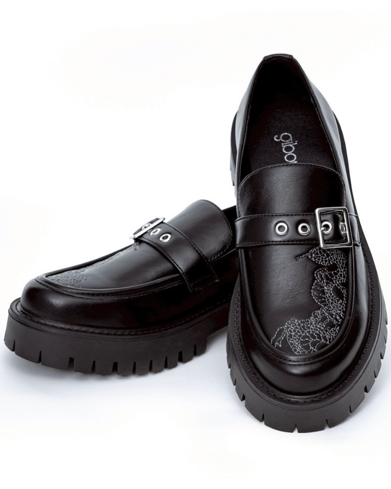 靴 gibous snake scorpion belt loafers 再販】gibous snake scorpion belt loafers