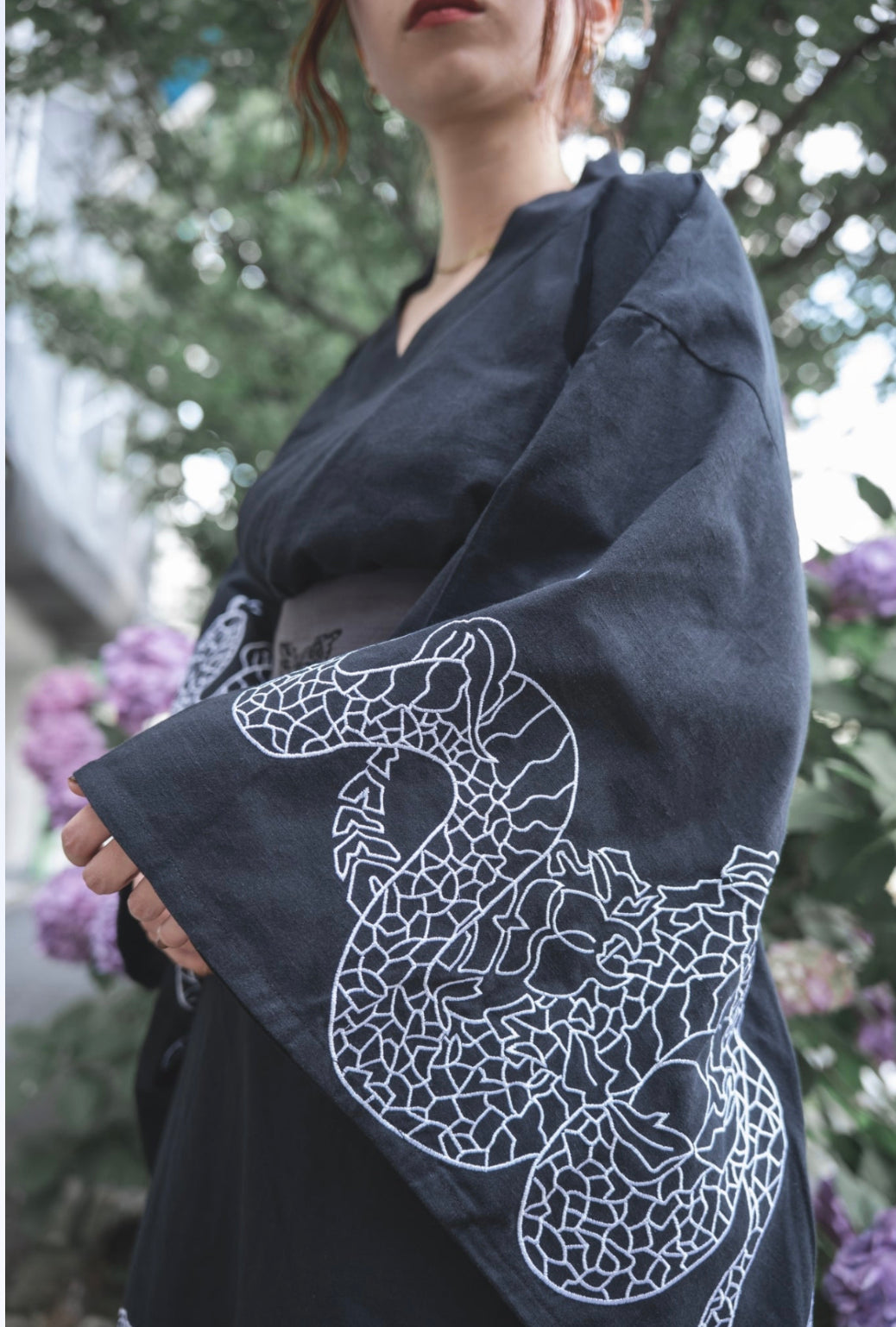 【再販】gibous dark snake yukata black