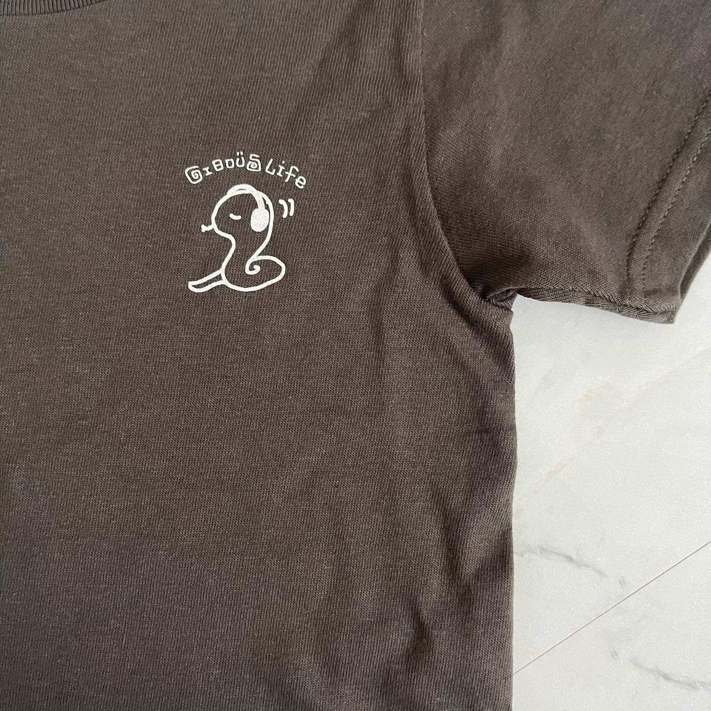 gibous baby snake t shirt charcoal gray