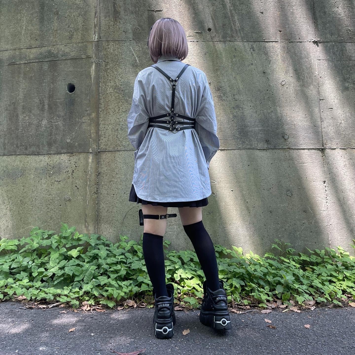 gibous scorpion stripe shirt white×black