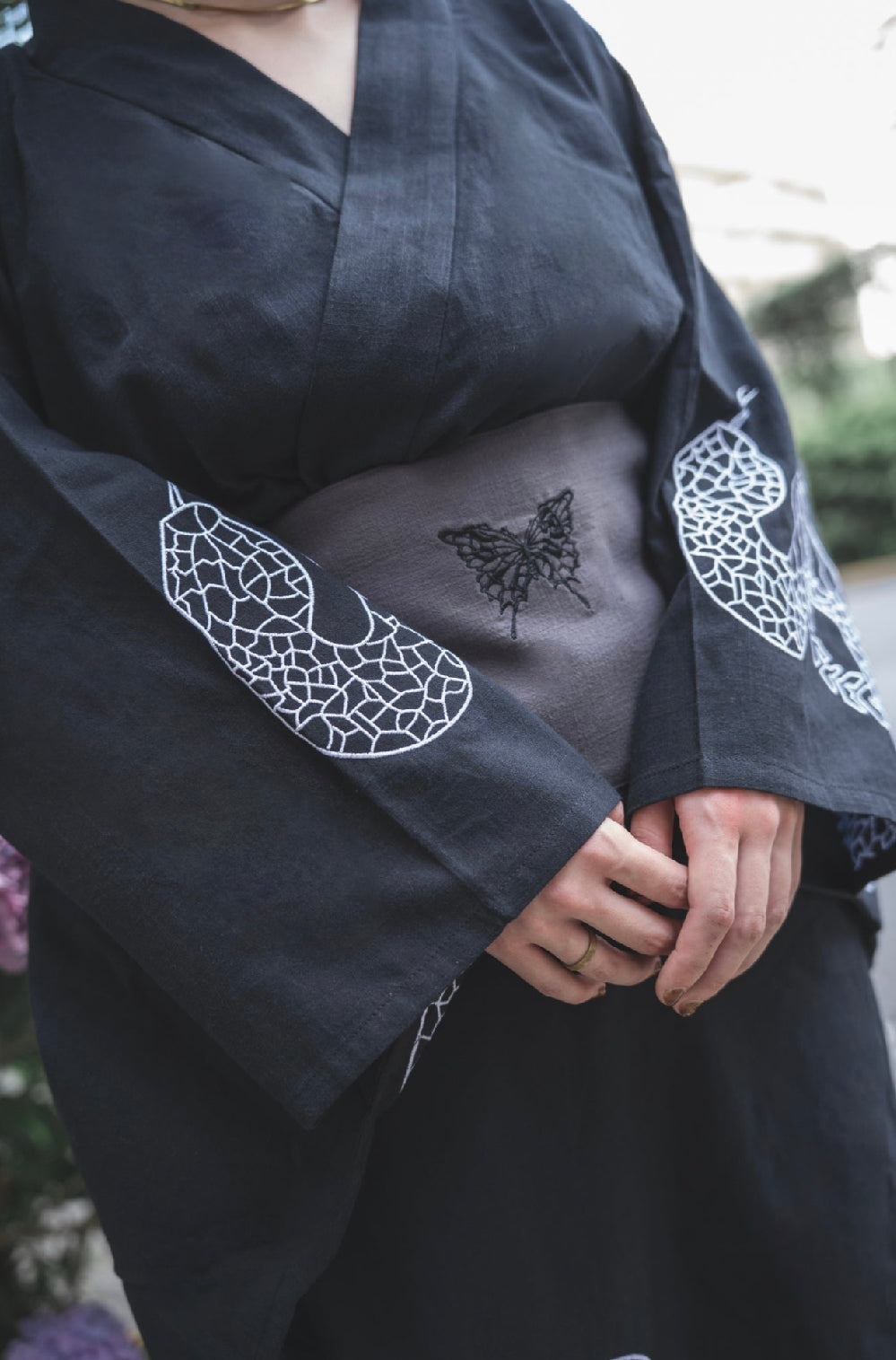 【再販】gibous dark snake yukata black