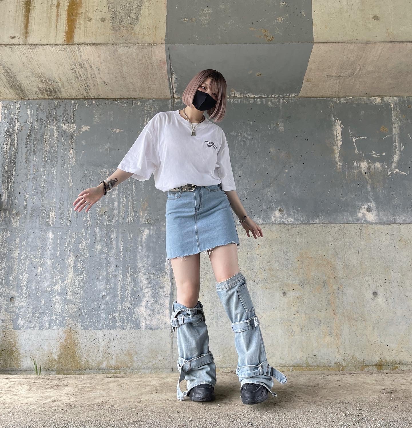 gibous onepoint summer logo tshirt white