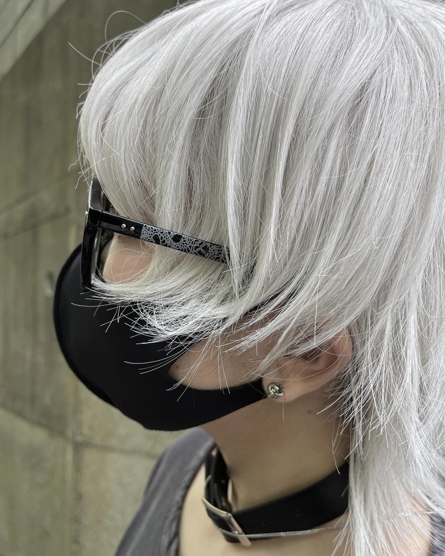 【再販】gibous snake scorpion black rim glasses