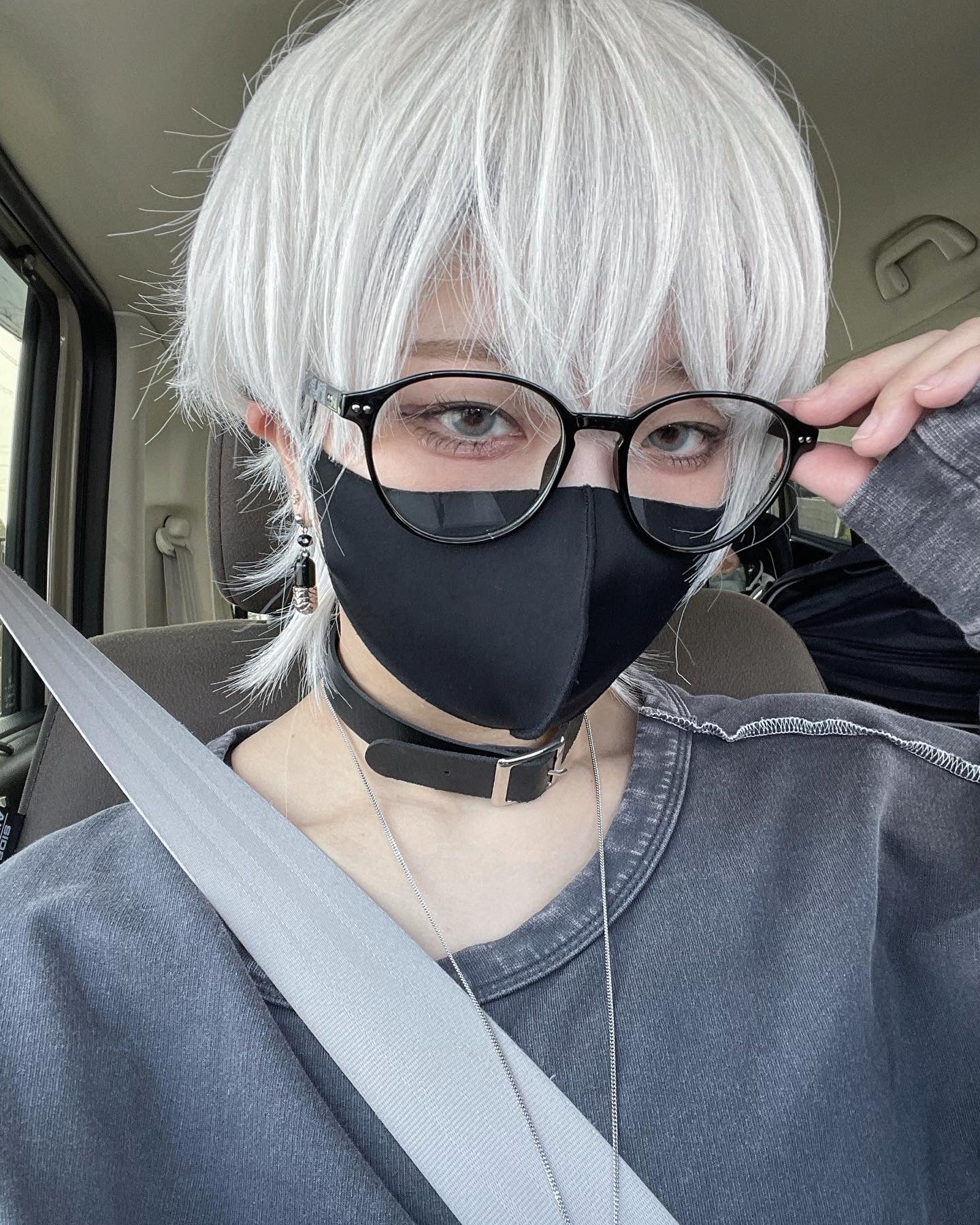 【再販】gibous snake scorpion black rim glasses