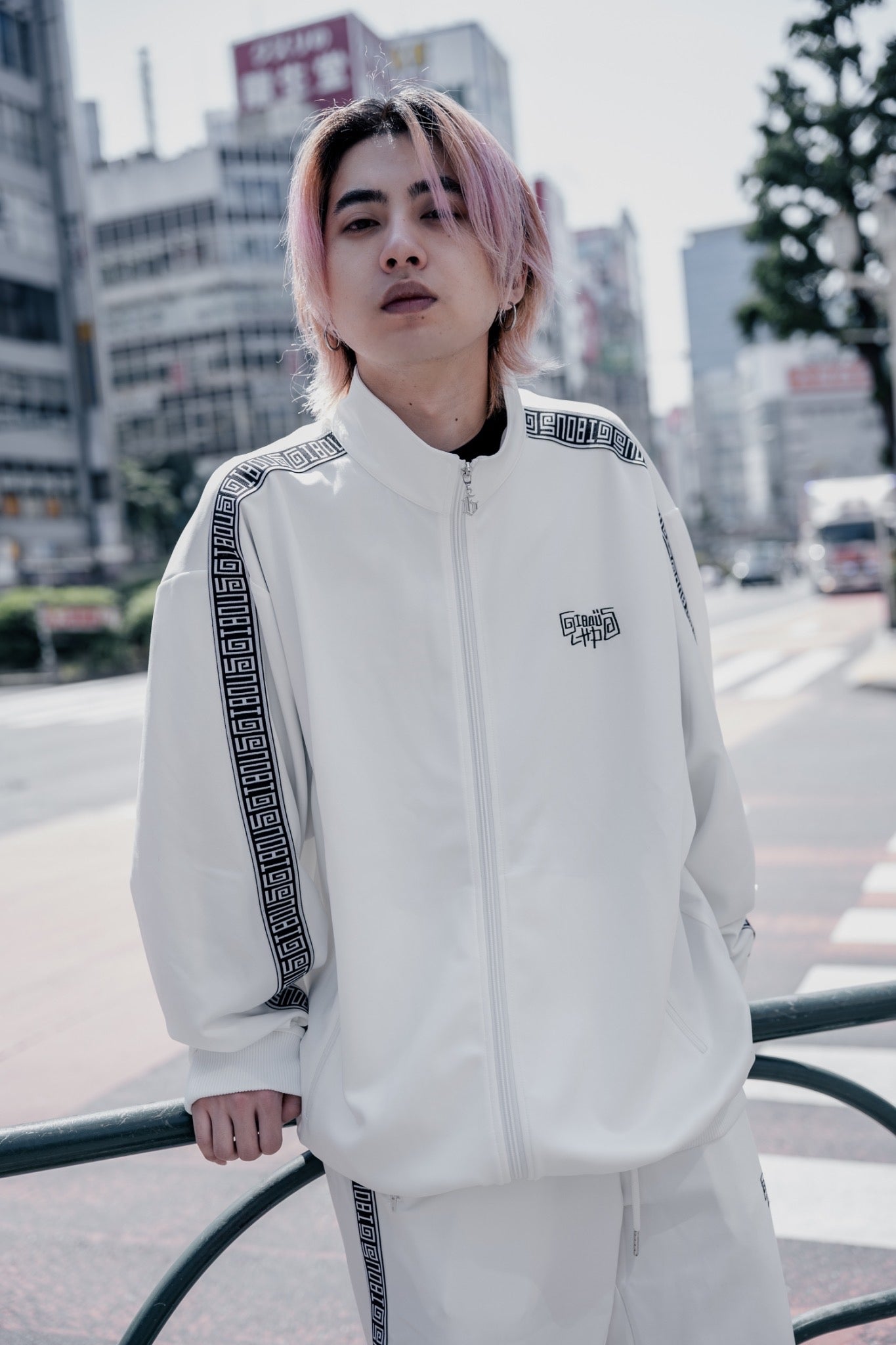 【再販】gibous×lhp logo track jersey white tops