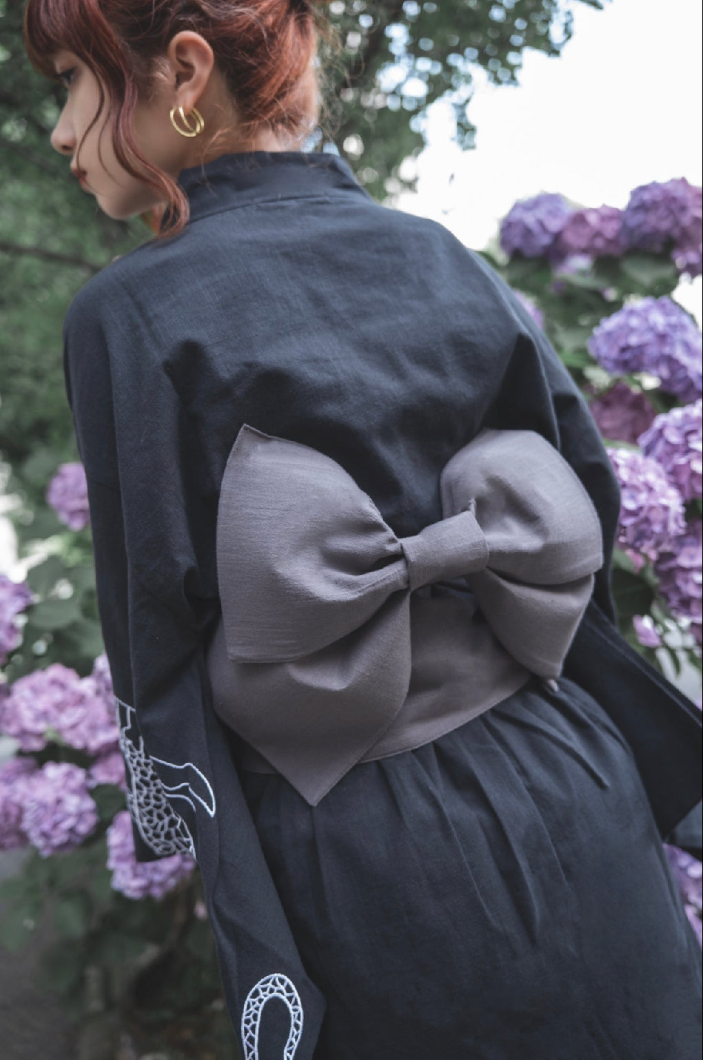 【再販】gibous dark snake yukata black