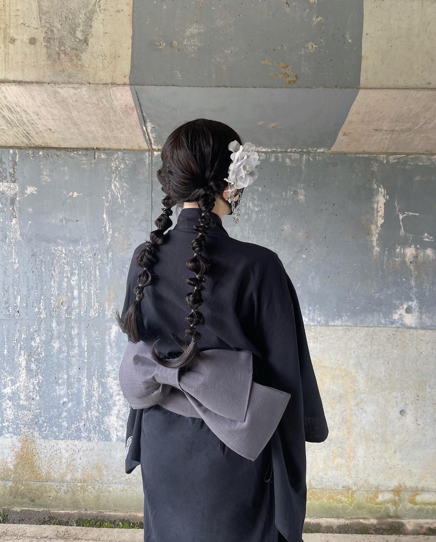 【再販】gibous dark snake yukata black