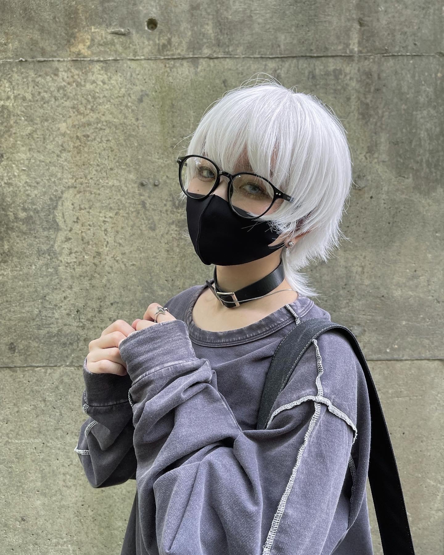 【再販】gibous snake scorpion black rim glasses