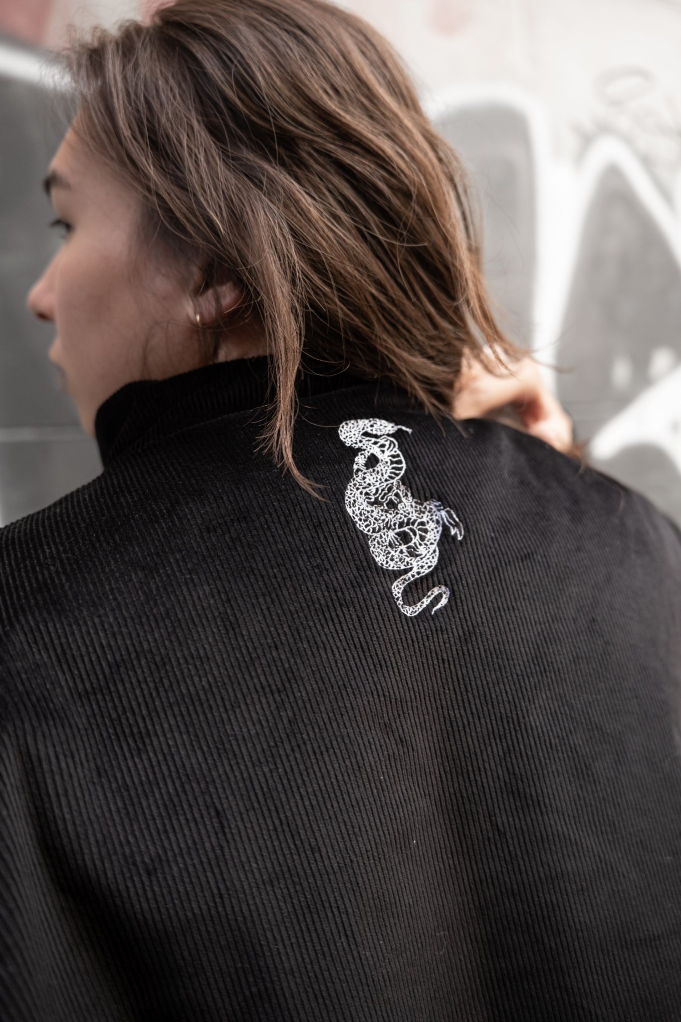 gibous corduroy leopard jacket