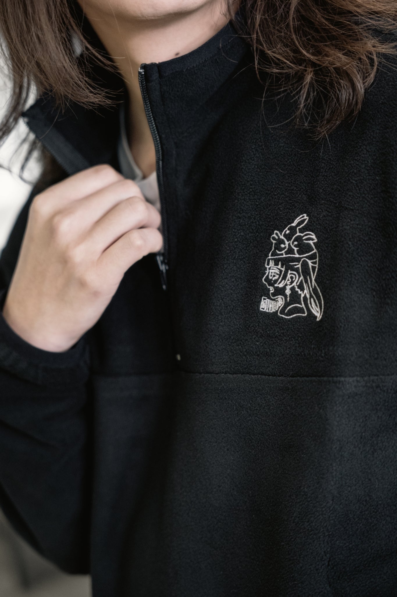 gibous 2023 rabbit fleece black