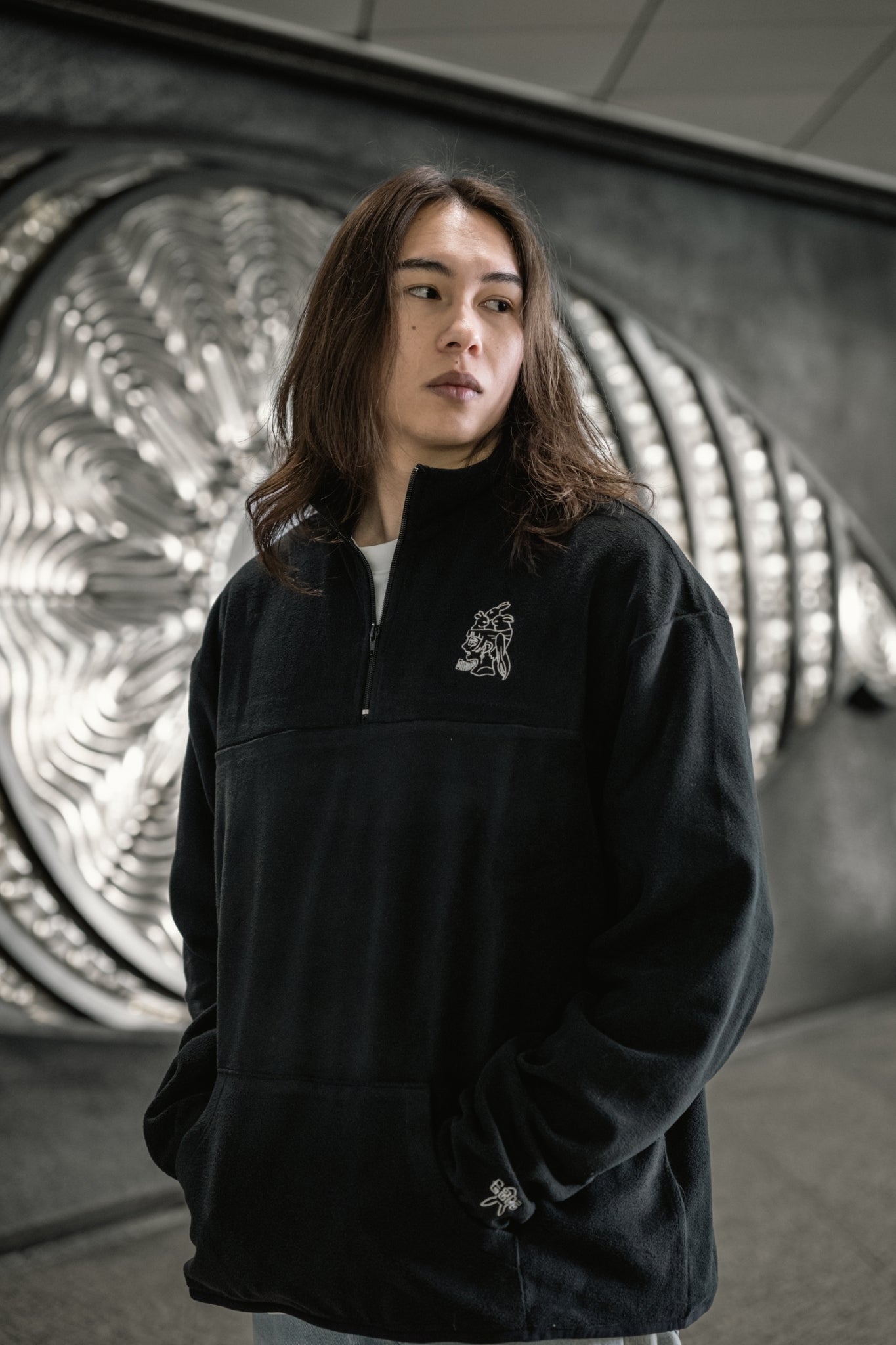 gibous 2023 rabbit fleece black