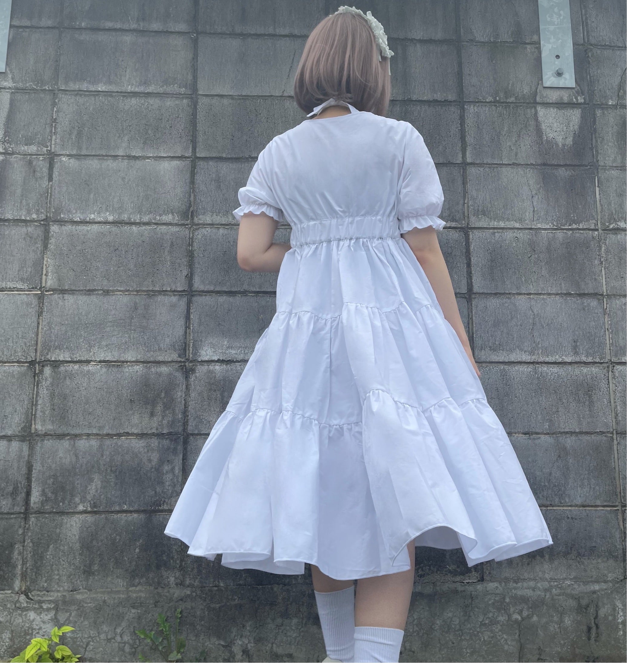 gibous rose cross onepiece white