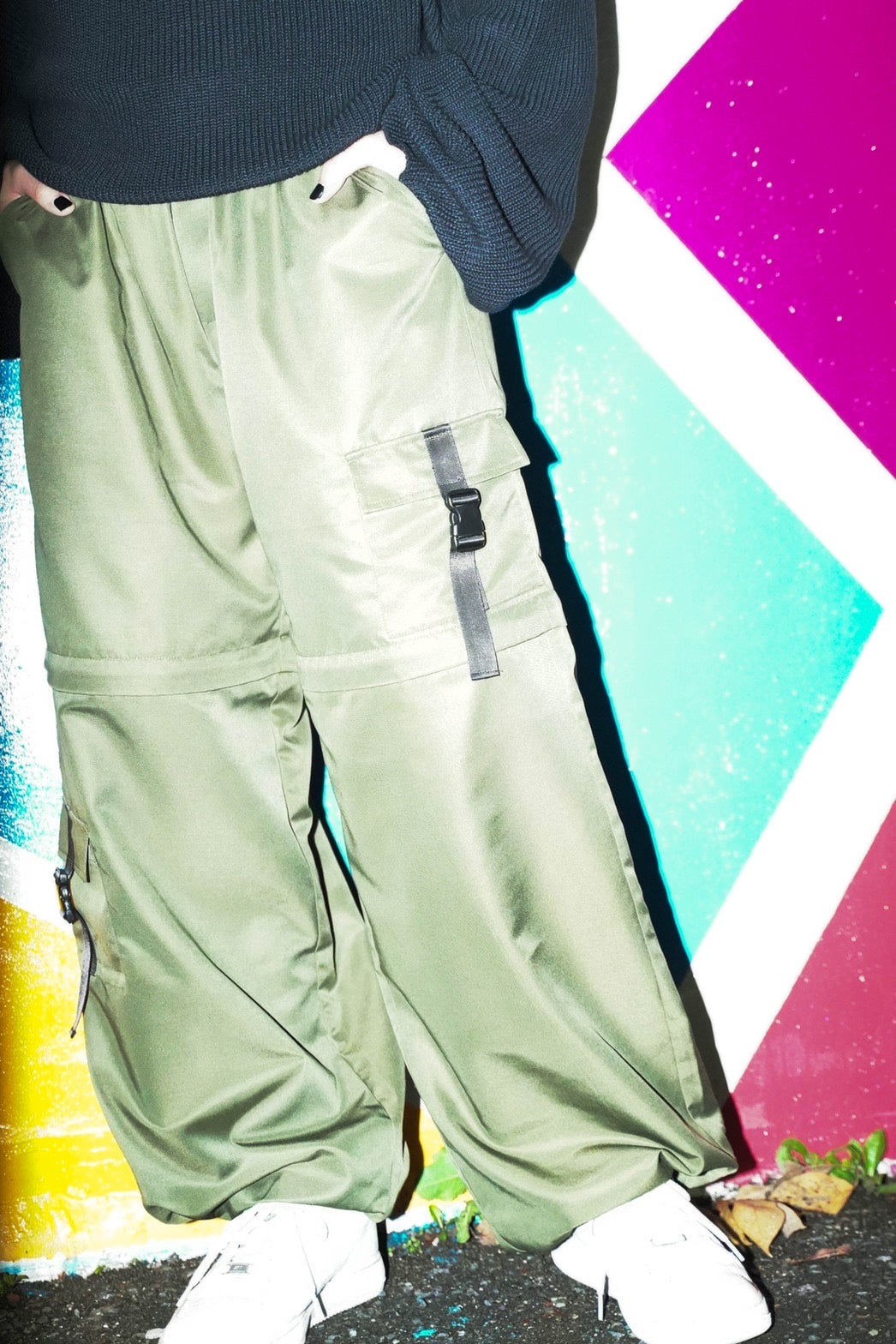 【再販】gibous scorpion zipper cargo trousers khaki