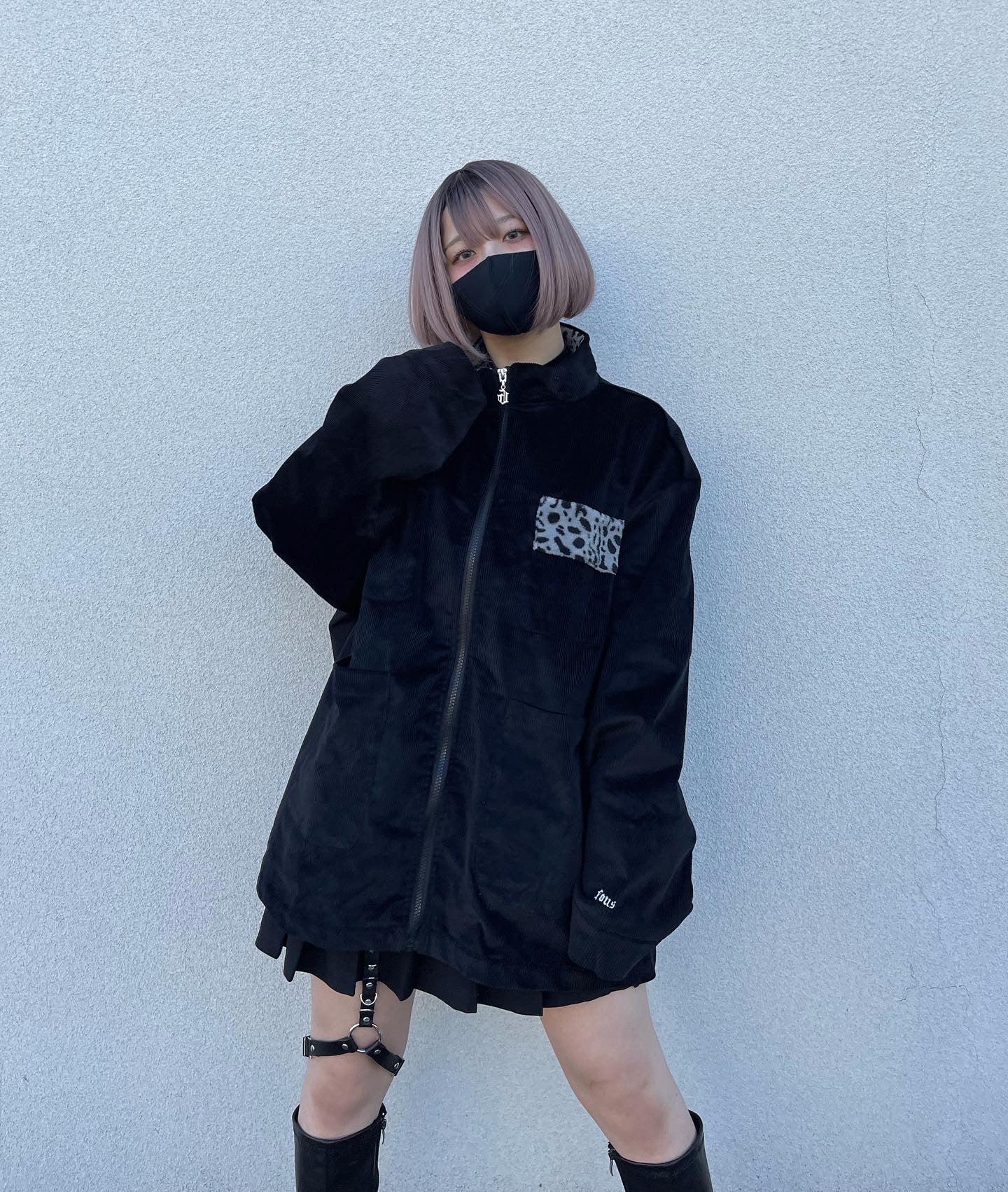 gibous corduroy leopard jacket