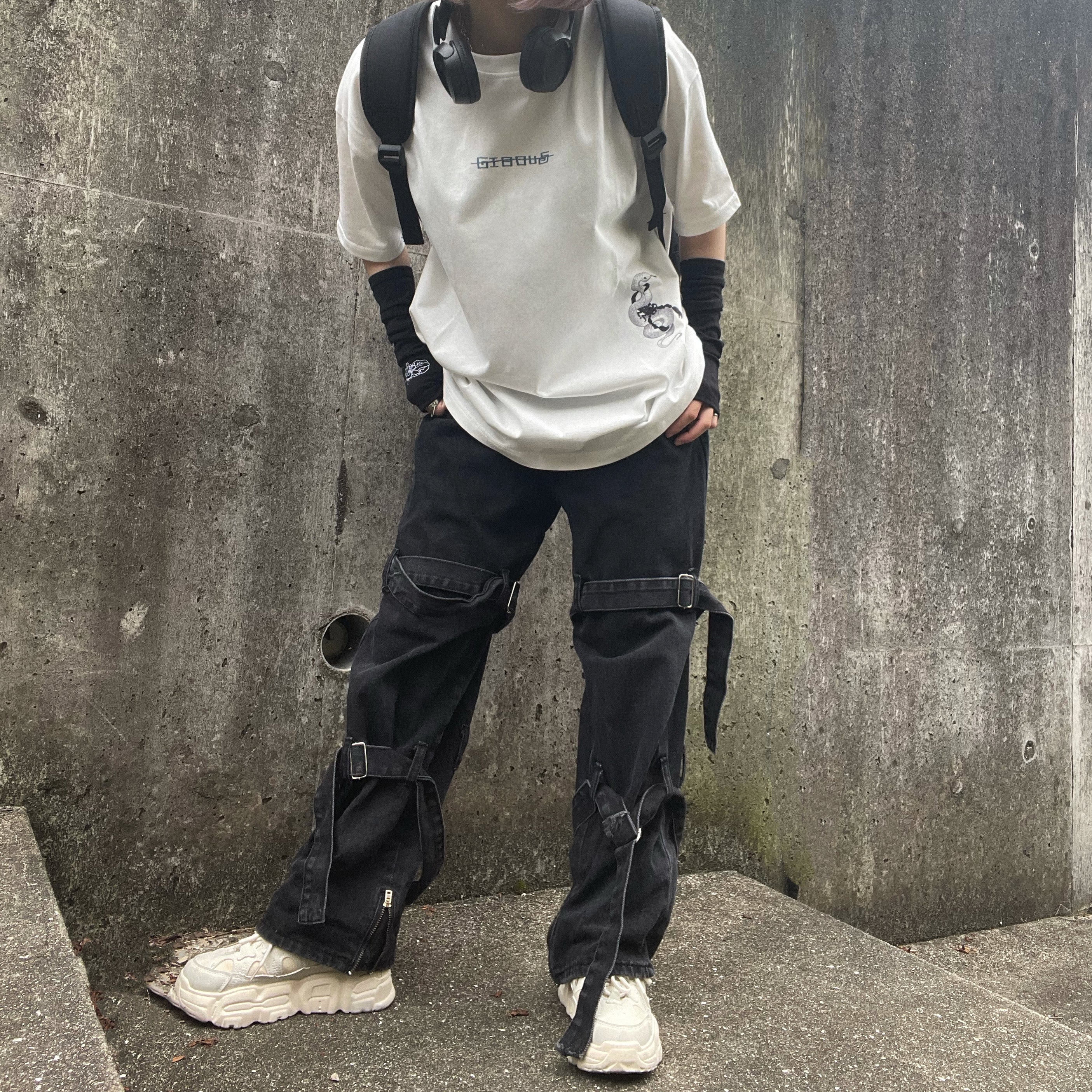 【再販】gibous logo snake T white
