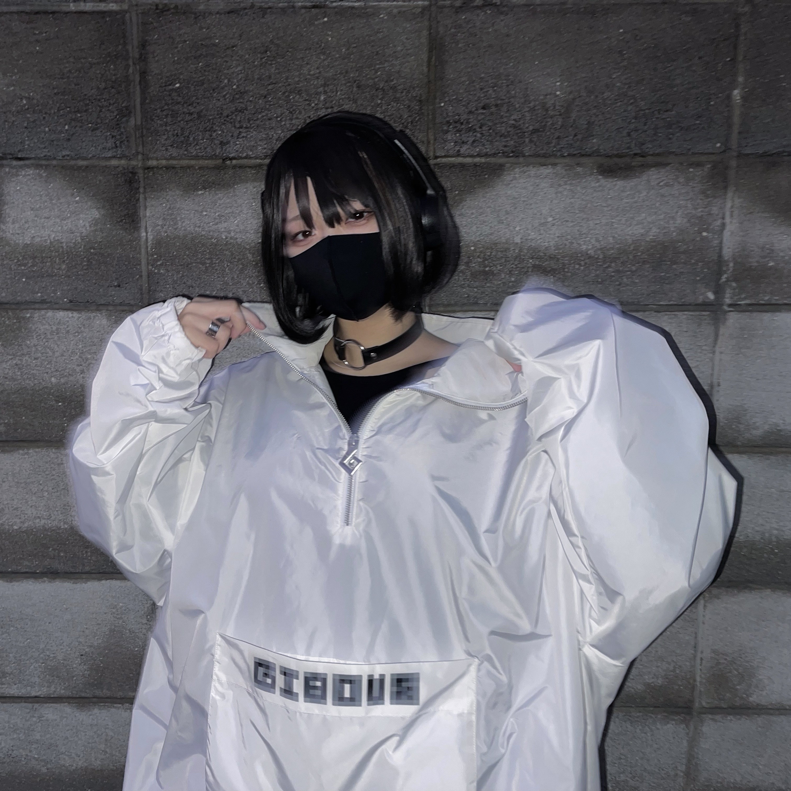 【再販】gibous Wind hoodie white