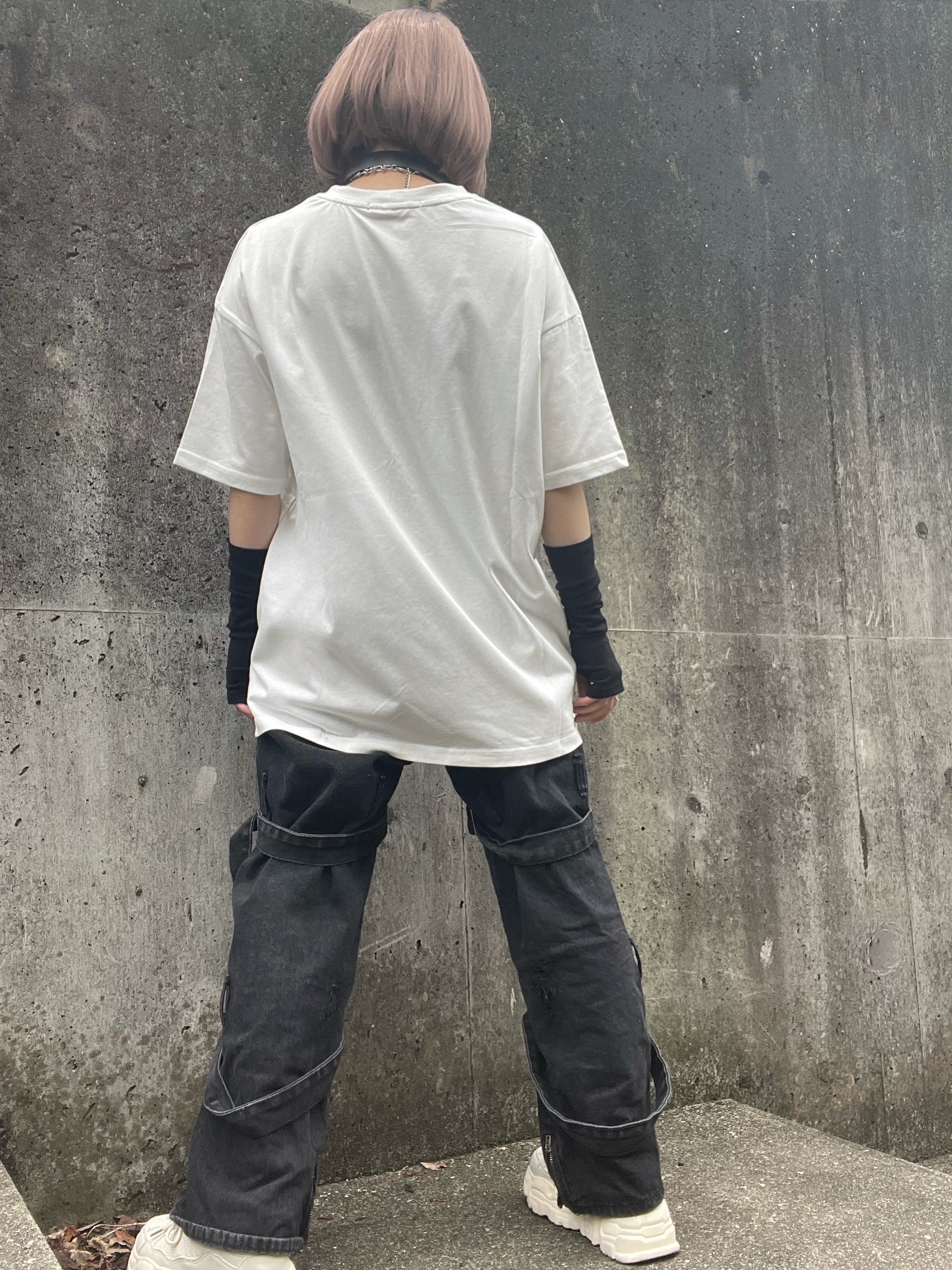 【再販】gibous logo snake T white
