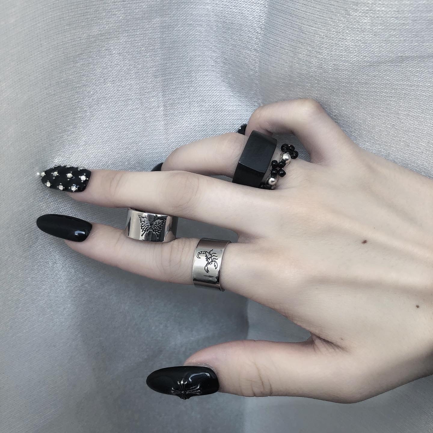 gibous butterfly ring