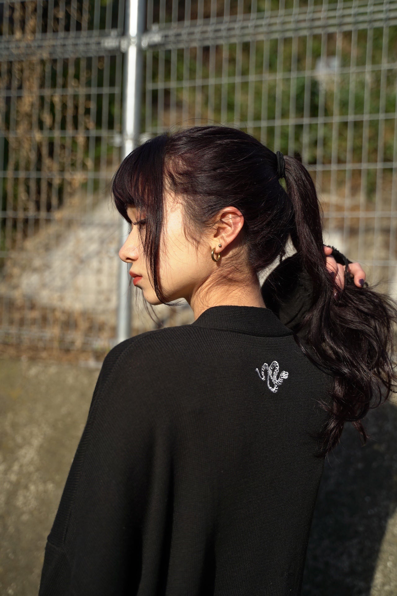 【再販】gibous damage cardigan black