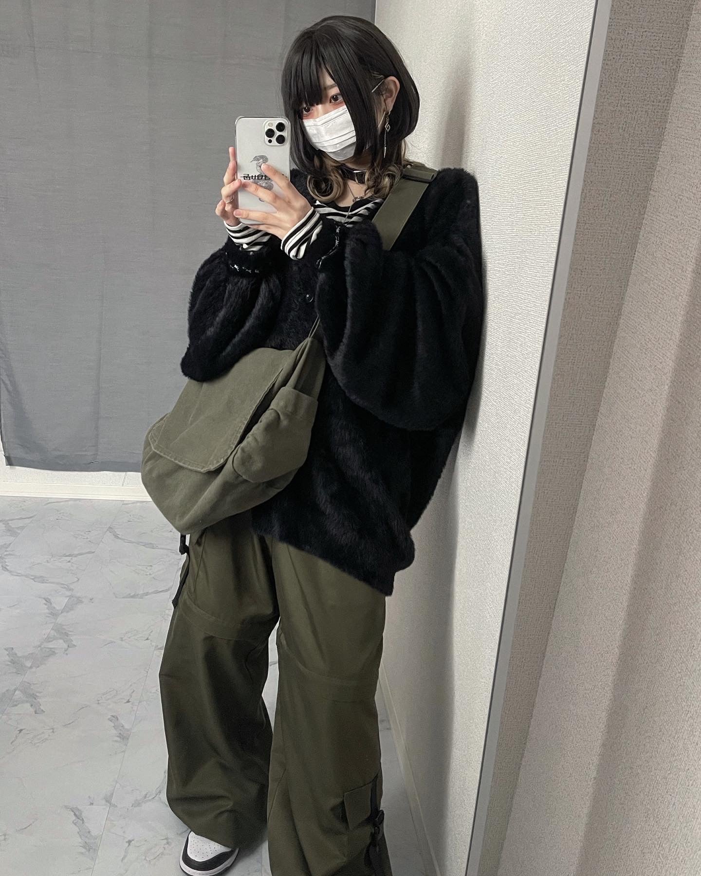 【转售】凸蝎拉链工装裤 卡其色