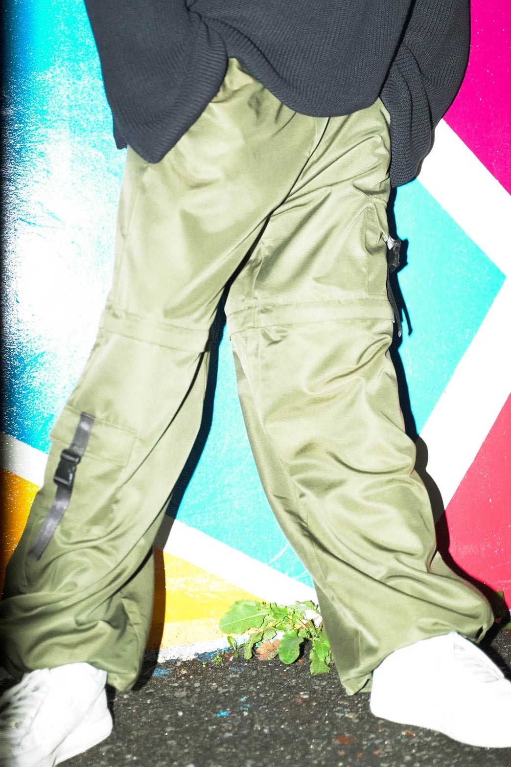 【再販】gibous scorpion zipper cargo trousers khaki