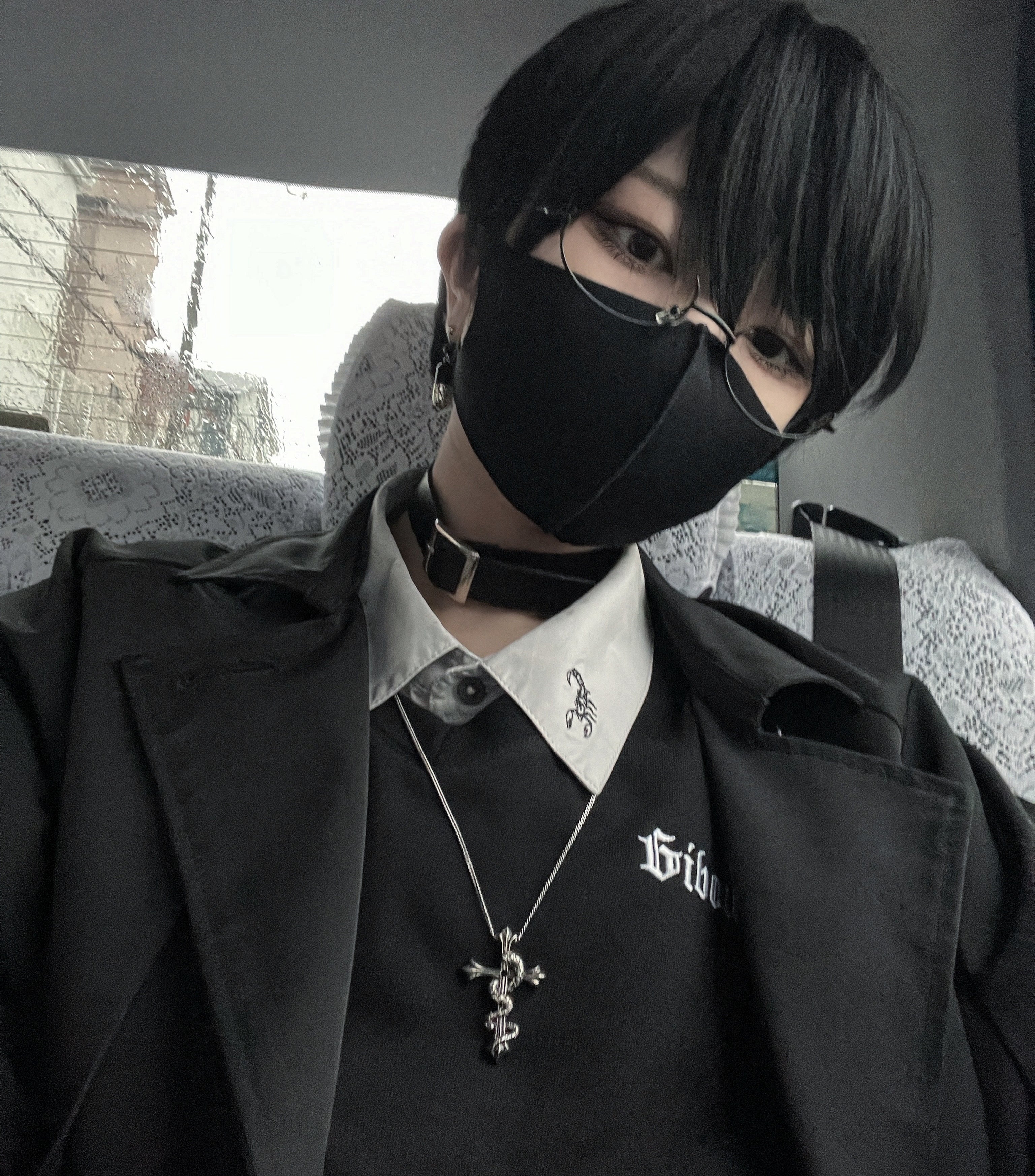 gibous×lhp 标志 V 领运动鞋 黑色