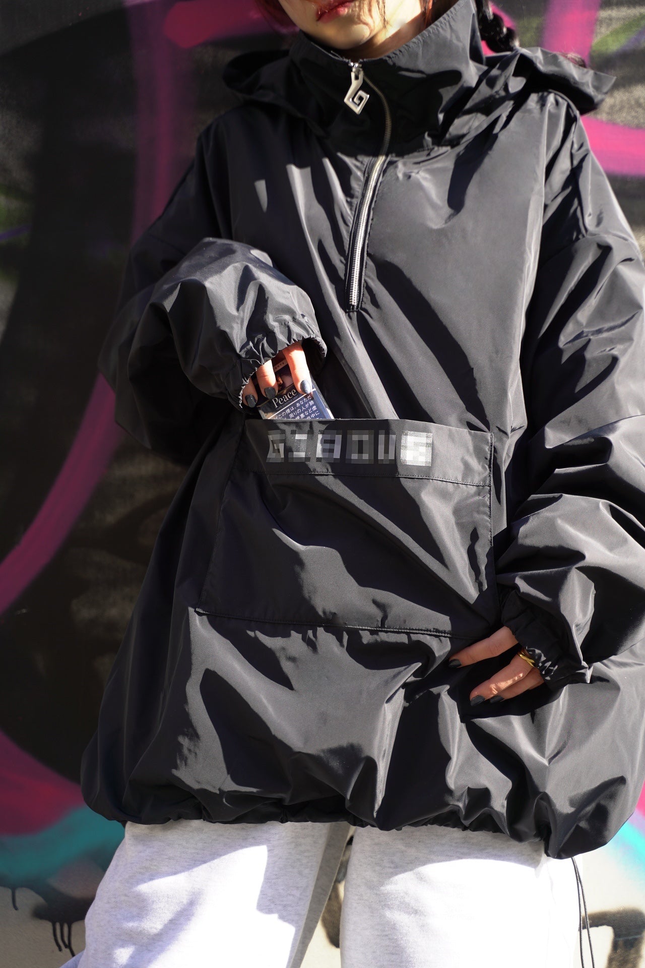 【再販】gibous Wind hoodie black