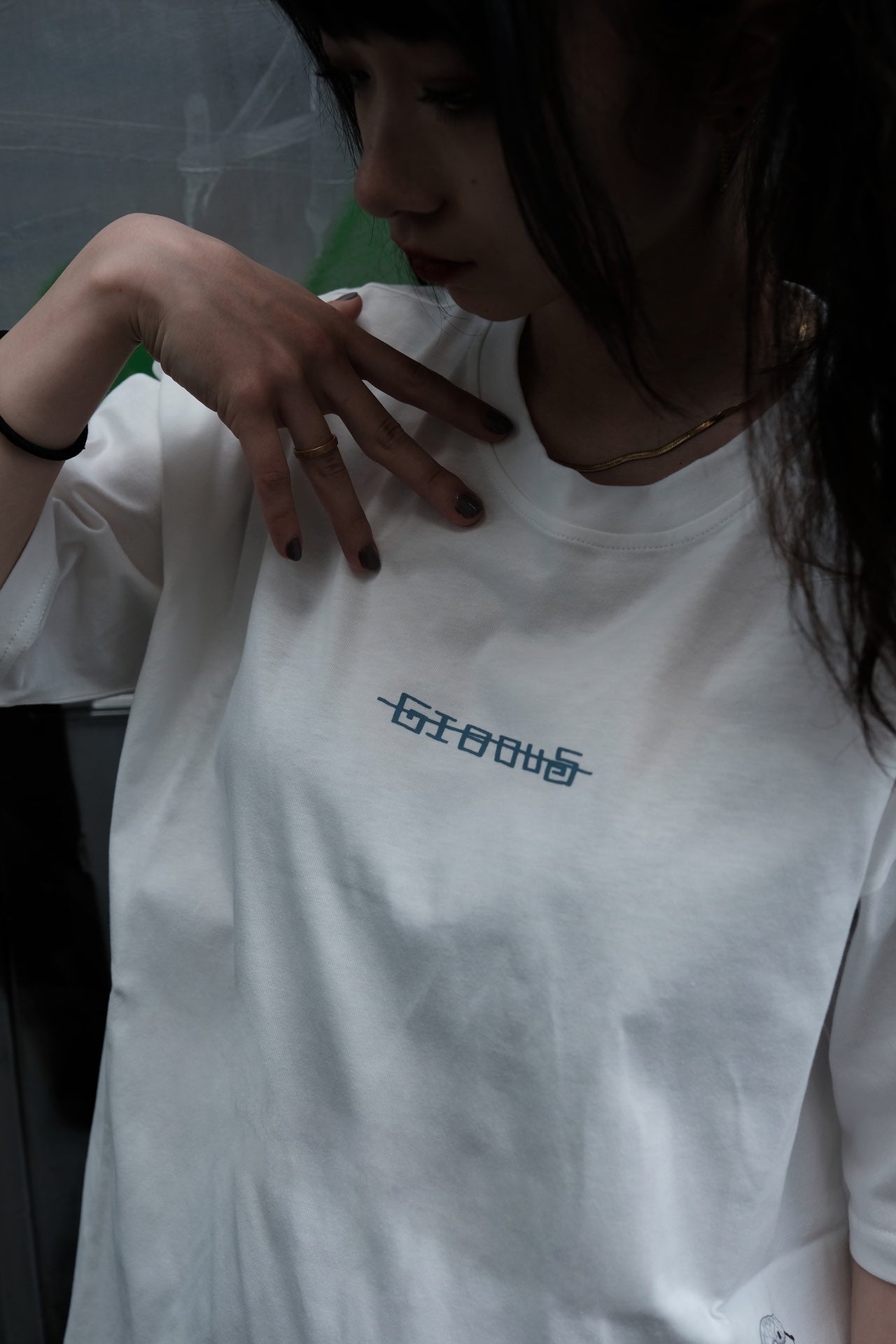 【再販】gibous logo snake T white