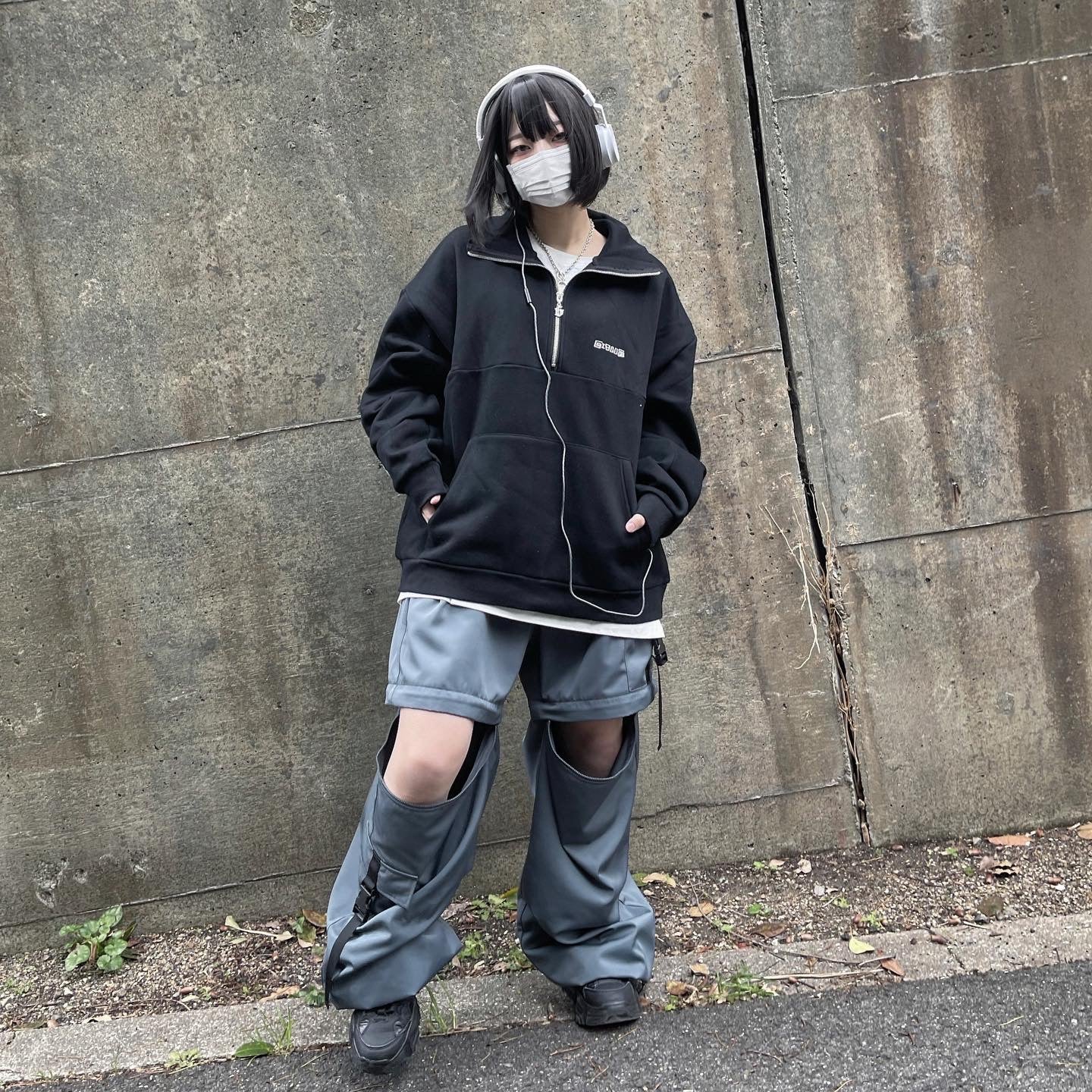 【再販】gibous scorpion zipper cargo trousers gray