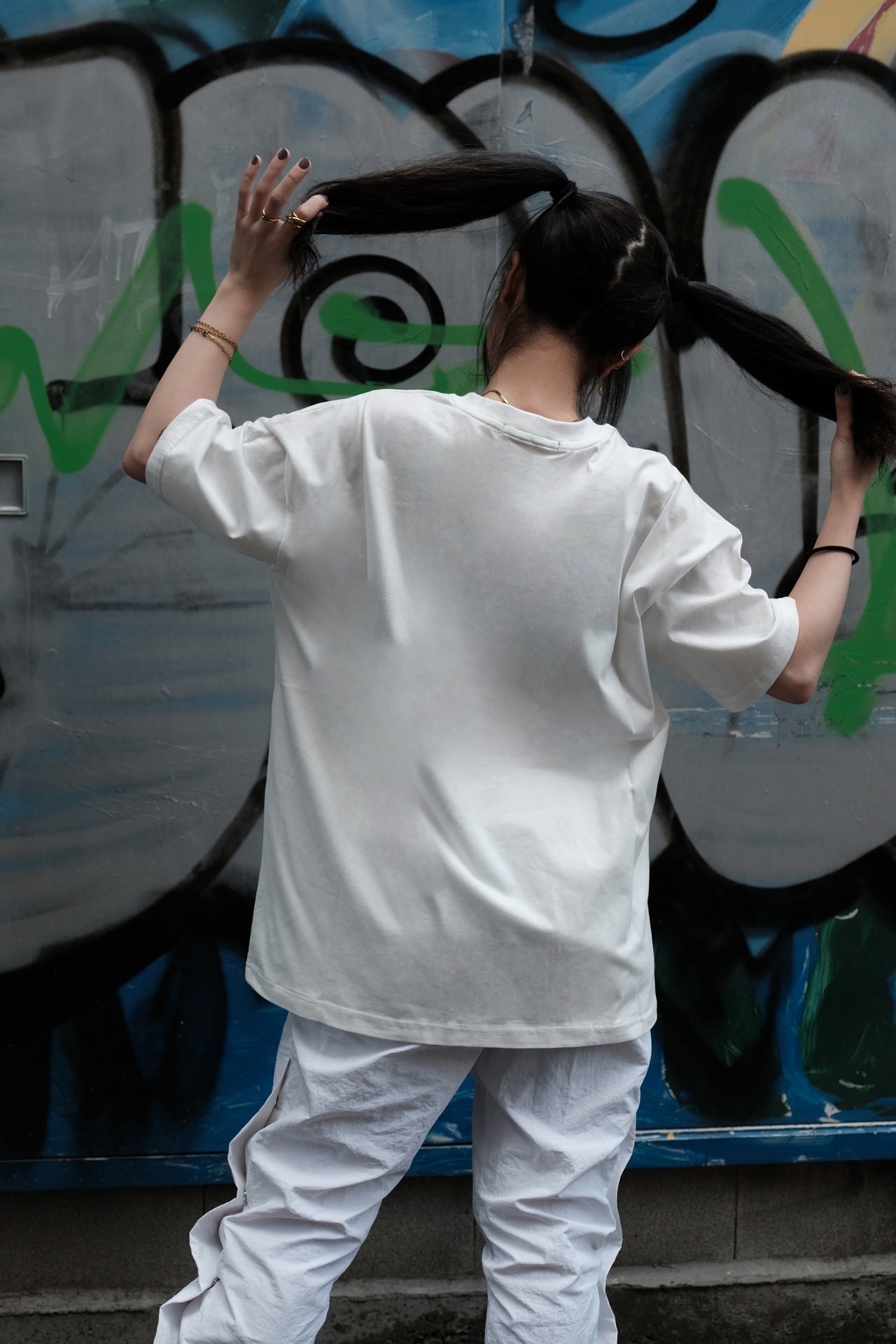 【再販】gibous logo snake T white