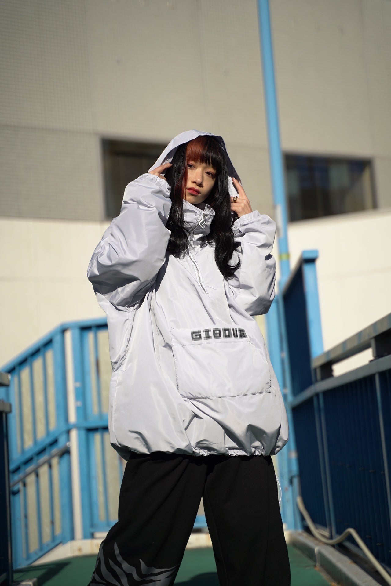gibous Wind hoodie gray