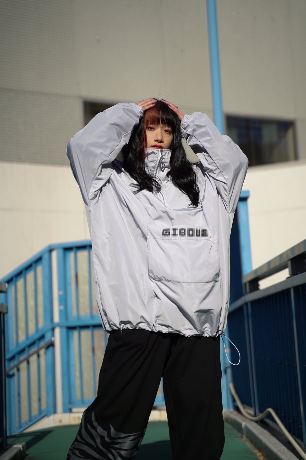 gibous Wind hoodie gray