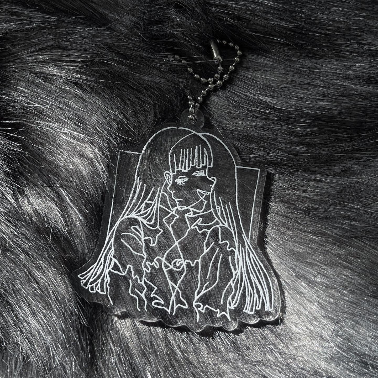 gibous twins acrylic keychain