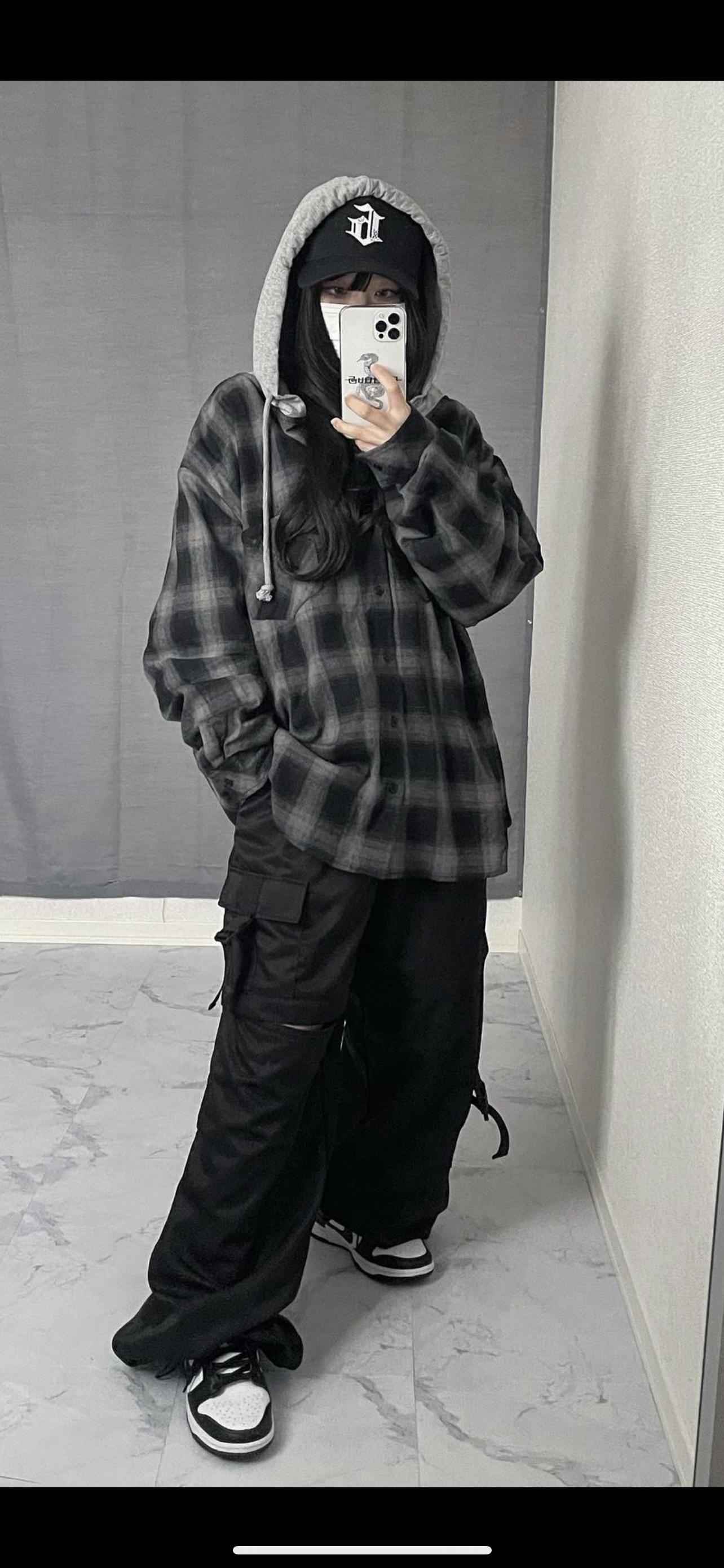 【再販】gibous scorpion zipper cargo trousers black