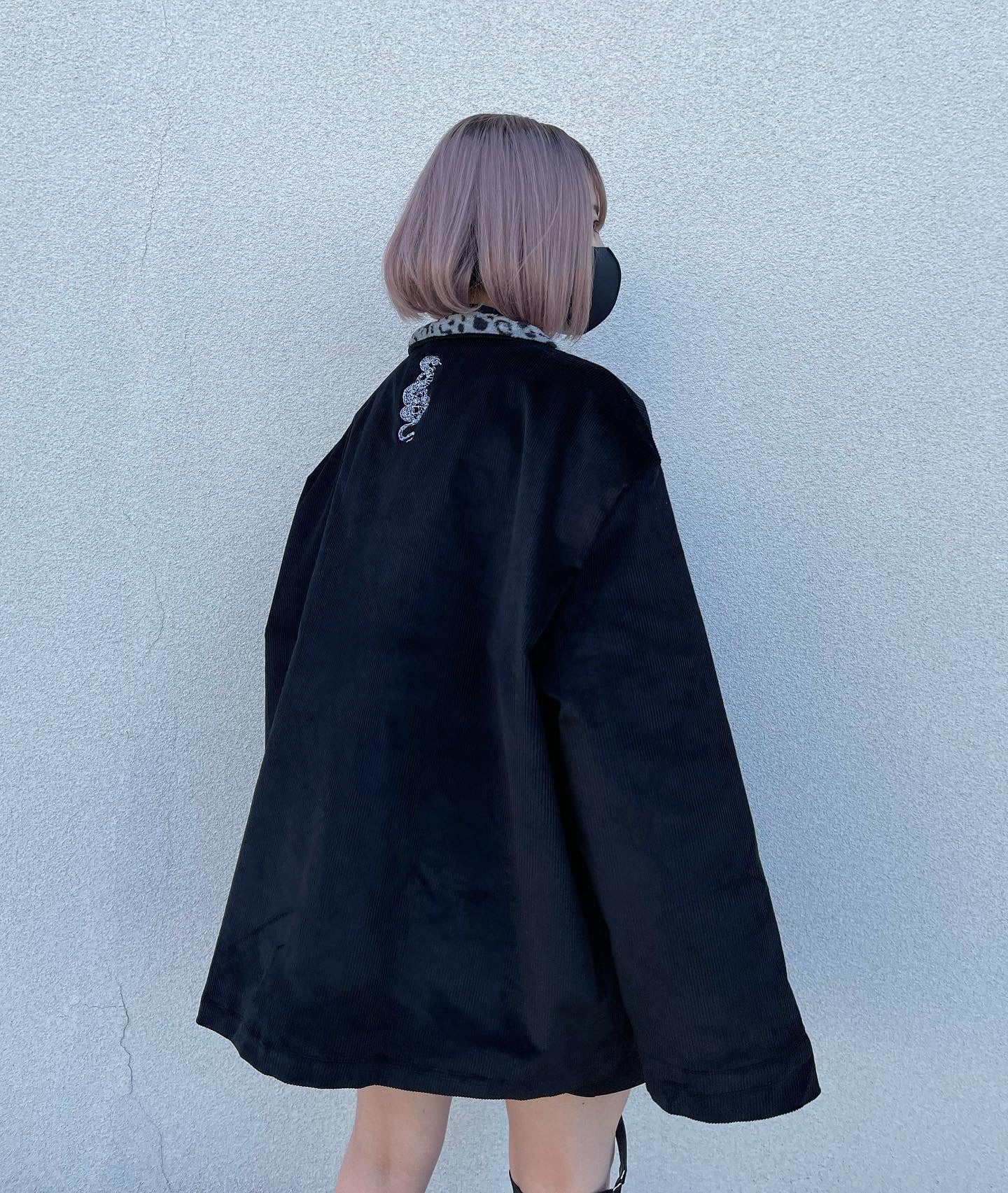 gibous corduroy leopard jacket
