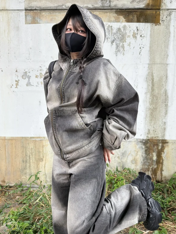 華(153cm)がgibousを着用したLOOK 003
