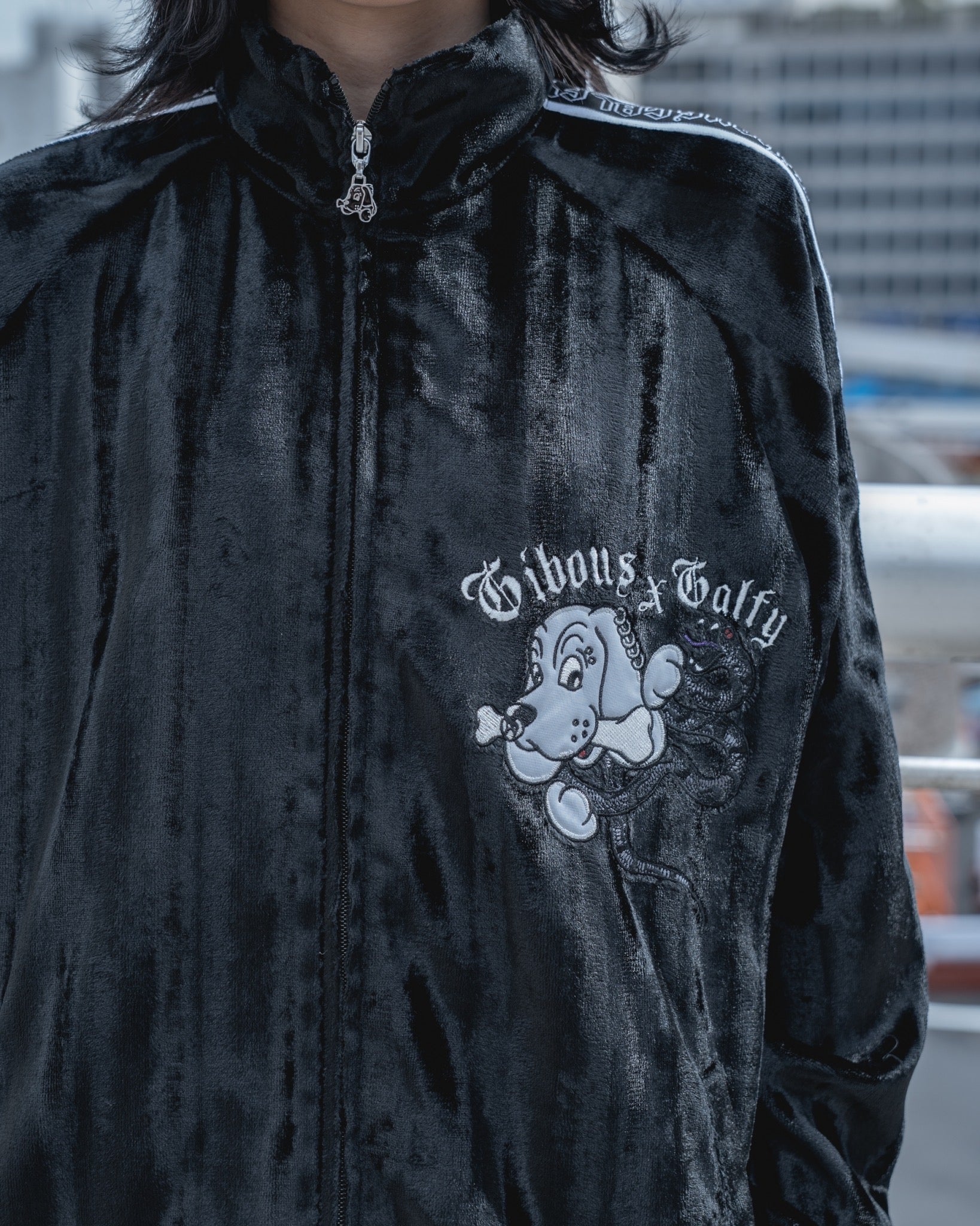 【受注生産】gibous×GALFY velour track jacket set up